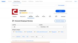 Working at Cinemark: 1,707 Reviews | Indeed.com