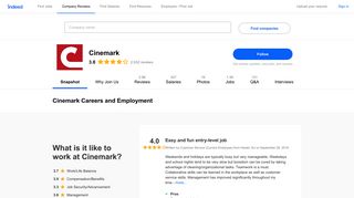 Cinemark Careers and Employment | Indeed.com