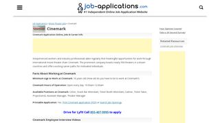 Cinemark Application, Jobs & Careers Online - Job-Applications.com