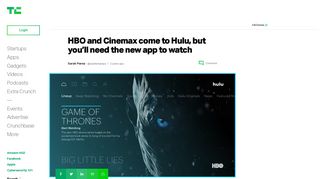 HBO and Cinemax come to Hulu, but you'll need the ... - TechCrunch