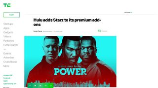 Hulu adds Starz to its premium add-ons | TechCrunch