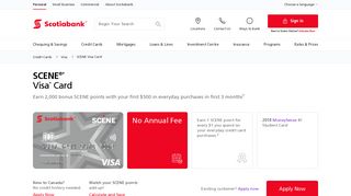 SCENE Visa Card - Scotiabank