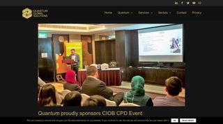 Quantum proudly sponsors CIOB CPD Event - Quantum Global ...
