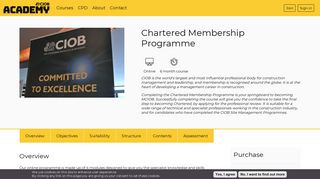 Chartered Membership Programme | MCIOB | CIOB Academy