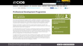 Professional Development Programme | The Chartered ... - CIOB