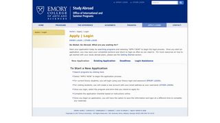 Apply | Login - Emory Study Abroad - Emory University