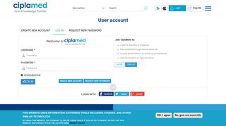 User account | CiplaMed