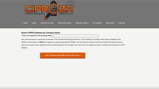 CiproZA - Search by Company Name