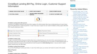 CircleBack Lending Bill Pay, Online Login, Customer Support ...