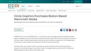 Circle Graphics Purchases Boston-Based Mammoth Media
