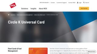 Circle K Universal Card | Fleet Cards & Fuel Management | Solutions ...