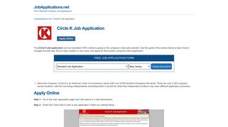 Circle K Job Application - Apply Online