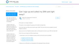 Can I sign up and collect my SIM card right away? – Circles.Life Help ...