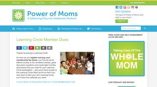 Learning Circle Member Dues | Support for Moms - Power of Moms