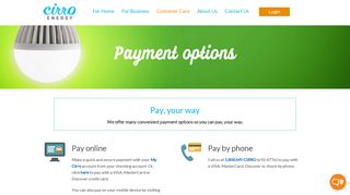 Electricity Bill Payment Options - Pay My Bill | Cirro Energy