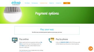 Electricity Bill Payment Options - Pay My Bill | Cirro Energy
