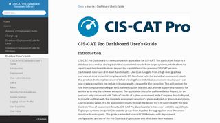Dashboard User's Guide - CIS-CAT Pro Dashboard Document Library