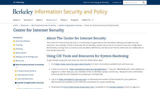 Center for Internet Security | Information Security and Policy