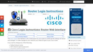 Cisco Login: How to Access the Router Settings | RouterReset