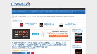 Cisco Aironet 1100 & 1200 Series (1110, 1121, 1142, 1230, 1240 ...
