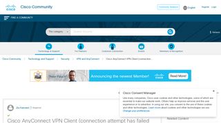 Solved: Cisco AnyConnect VPN Client (connection... - Cisco Community