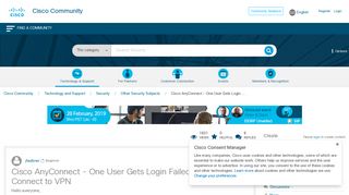 Cisco AnyConnect - One User Gets Login ... - Cisco Community