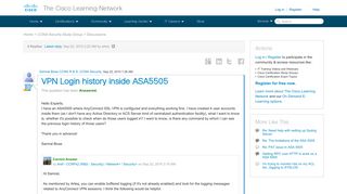 VPN Login history inside ASA5505 - 88125 - The Cisco Learning Network