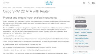 Cisco SPA122 ATA with Router - Cisco