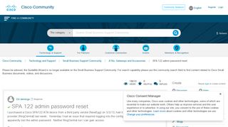 Solved: SPA 122 admin password reset - Cisco Community