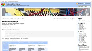 Networking Blog » Cisco banner usage