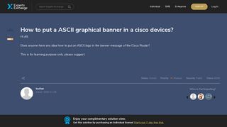 How to put a ASCII graphical banner in a cisco devices?