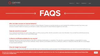 Frequently Asked Questions | Canvas Network