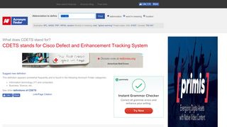 CDETS - Cisco Defect and Enhancement Tracking System ...