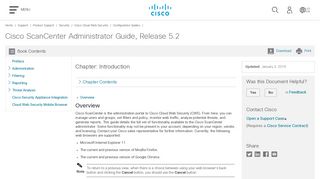 Cisco ScanCenter Administrator Guide, Release 5.2 - Introduction ...