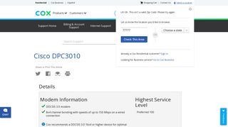 Cisco DPC3010 - Cox