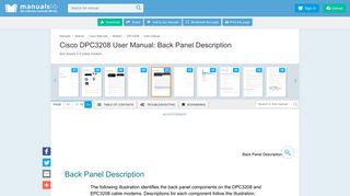 Back Panel Description - Cisco DPC3208 User Manual [Page 31]