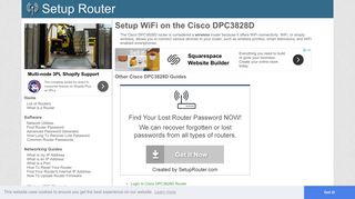 Setup WiFi on the Cisco DPC3828D - SetupRouter
