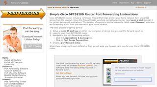 Simple Cisco DPC3828D Router Port Forwarding Instructions