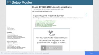 How to Login to the Cisco DPC3941B - SetupRouter