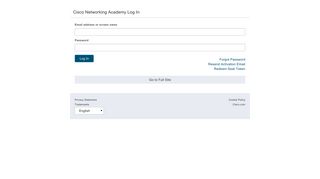 Log In - Cisco Networking Academy