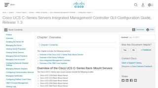 Cisco UCS C-Series Servers Integrated Management Controller GUI ...
