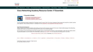 Instructor Resource Center - IT Essentials > Certification ... - Cisco Press
