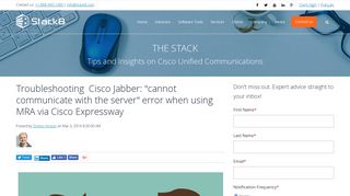 Troubleshooting Cisco Jabber: 