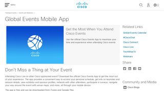 Global Events Mobile App - Cisco
