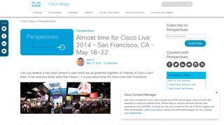 Almost time for Cisco Live 2014 – San Francisco, CA – May 18-22