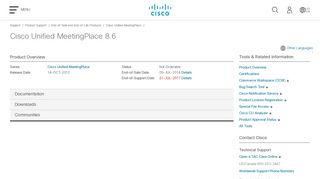 Cisco Unified MeetingPlace 8.6 - Cisco
