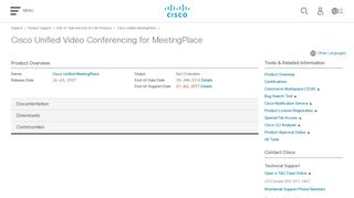 Cisco Unified Video Conferencing for MeetingPlace - Cisco