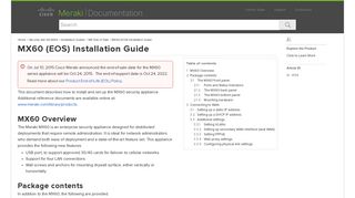 MX60 Installation Guide - Cisco Meraki