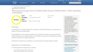 Microsoft Exchange Server Outlook Web Access ... - Cisco