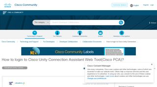 How to login to Cisco Unity Connection ... - Cisco Community